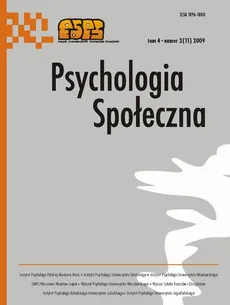 Psychologia Społeczna nr 3(11)/2009