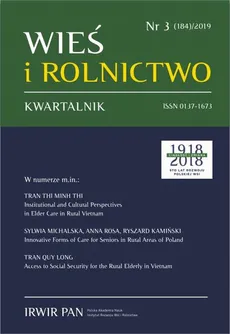 Wieś i Rolnictwo nr 3(184)/2019 - Marcin Makowiecki: As the Years Passed, With the Flow of Events. A review of Glimpses of the Countryside: One Hundred Years of Polish Countryside by Andrzej Rosner, Ruta Śpiewak, Edyta Kozdroń, doi 10.7366/wir032019/07 - Anna Rosa, Dang Thanh Nhan, Roman Tesliuk, Ryszard Kamiński, Sylwia Michalska, Tran Quy Long, Tran Thi Minh Thi, Trinh Thai Quang, Vasoontara Yiengprugsawan, Vitaliy Krupin