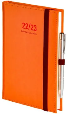 Kalendarz nauczyciela A5D Nebraska z gumką Pomarańczowy 2022/2023