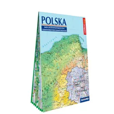 Polska Mapa ogólnogeograficzna i administracyjno-samochodowa laminowana mapa XXL 1:1 000 000