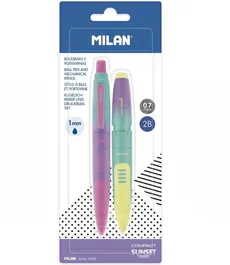 Długopis + ołówek automatyczny COMPACT SUNSET na blistrze