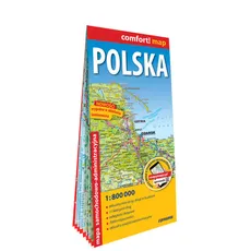 Polska laminowana mapa samochodowo-administracyjna 1:800 000