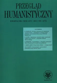 Przegląd Humanistyczny 1/2022 (476)