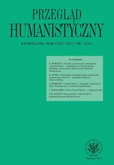 Przegląd Humanistyczny 2022/1 (476)