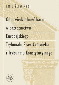 Odpowiedzialność karna w orzecznictwie Europejskiego Trybunału Praw Człowieka i Trybunału Konstytucyjnego - Emil Śliwiński