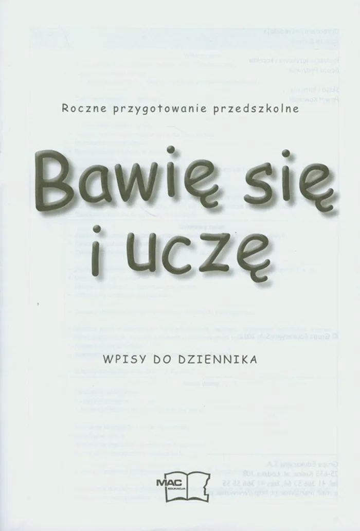 Przykładowe Wpisy Do Dziennika Przedszkole 6 Latki Bawię się i uczę Wpisy do dziennika Roczne przygotowane przedszkolne