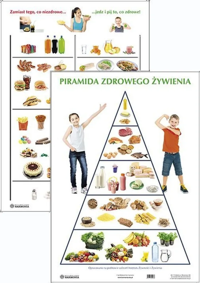 Prace Plastyczne Piramida żywieniowa Karty Pracy Plansza Piramida zdrowego żywienia - (Szkoła i biuro) - Księgarnia PWN